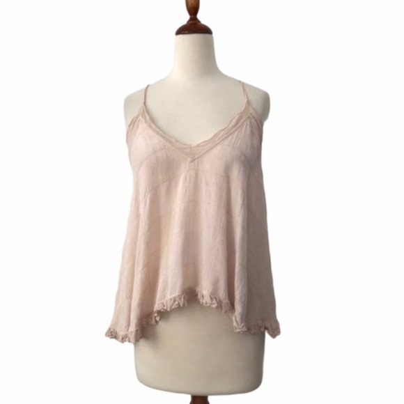 Free People Ruffle Trim Asymmetrical Hem Camisole - Picture 1 of 7